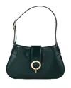 Sandro Sweet Janet Leather Shoulder Bag In Green