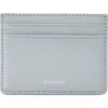 Sandro Synthetic Leather Cardholder In Blue Sky