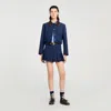 Sandro Tailored Pleated Shorts In Blue