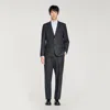 Sandro Tailored Virgin Wool Suit Jacket In Black