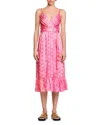 Sandro Paisley Wrap Maxi Dress In Pink Red