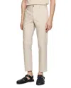 Sandro Talon Cotton Carrot Cut Pants In Light Grey