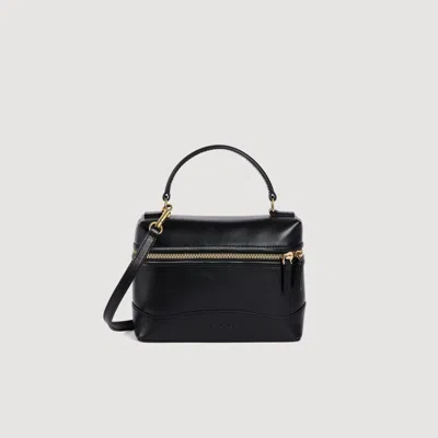 Sandro Tangolino Leather Top Handle Bag In Pink