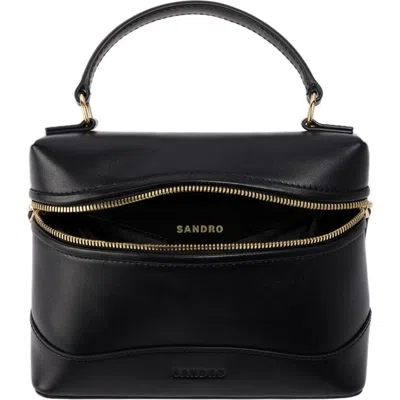 Sandro Tangolino Leather Bag In Black