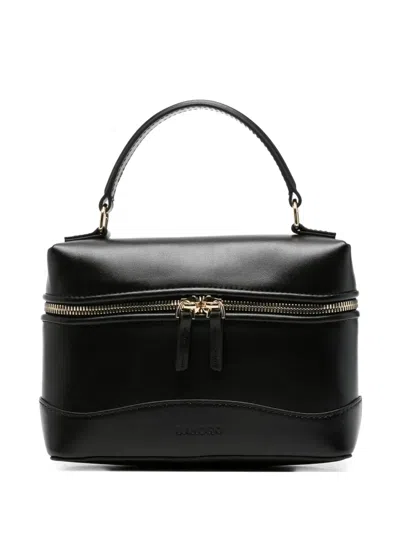 Sandro Tangolino Leather Zip-front Mini Tote Bag In Neutral