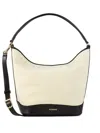 Sandro Canvas-leather Tangoso Bucket Bag In White