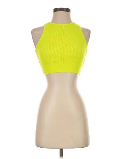 Pre-owned Sandro Tank Top Yellow Halter Neckline Tops