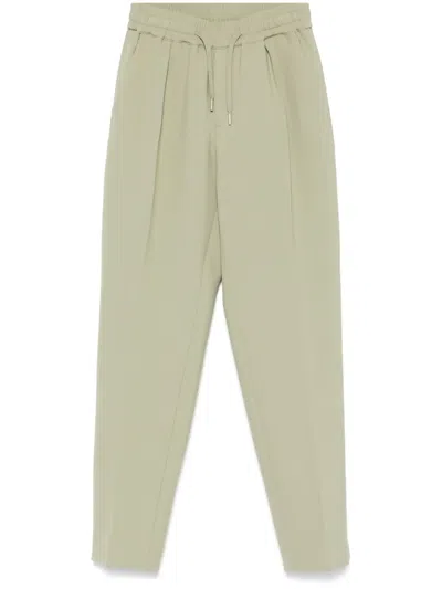 Sandro Tapered-leg Trousers In Green
