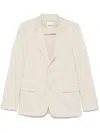 Sandro Twill-weave Blazer In Neutrals