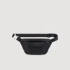 Sandro Technical Fabric Shoulder Bag In Black