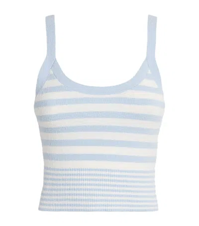 SANDRO TERRY-KNIT STRIPED TANK TOP