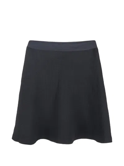 Pre-owned Sandro Textured A-line Skirt In Black