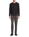Sandro Textured Crewneck Sweater In Dark Kaki