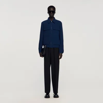 SANDRO TEXTURED ZIP-UP JACKET