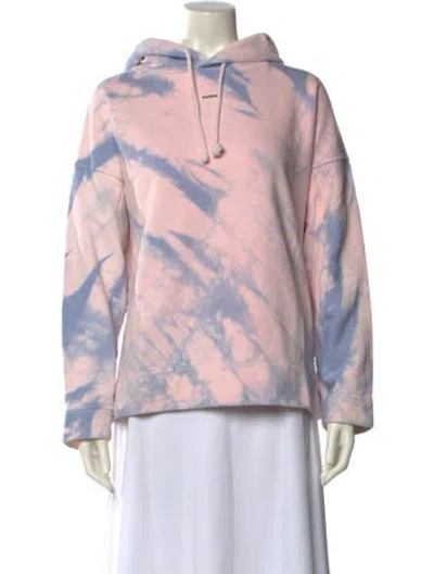 Pre-owned Sandro Tie-dye Print Crew Neck Sweatshirt In Pink