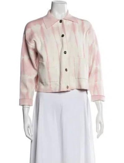 Pre-owned Sandro Tie-dye Print Jacket In Pink