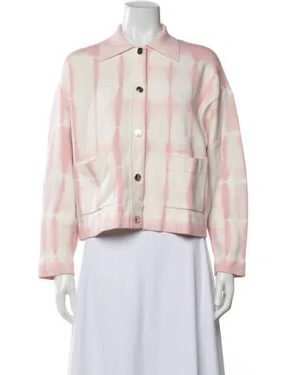 Pre-owned Sandro Tie-dye Print Jacket In Pink