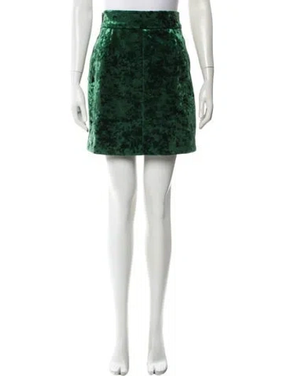 Pre-owned Sandro Tie-dye Print Mini Skirt In Green