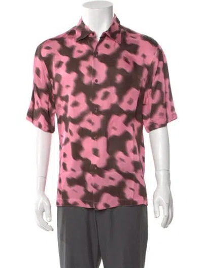 Pre-owned Sandro Tie-dye Print Short Sleeve Shirt In Multi