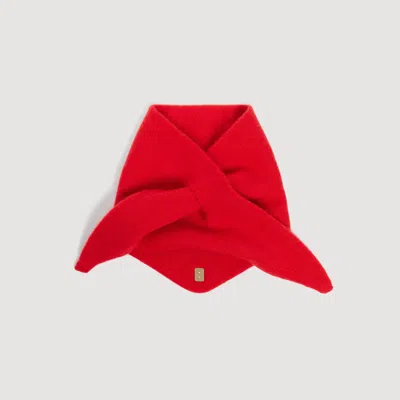 Sandro Tie-up Wool Bandana In Red