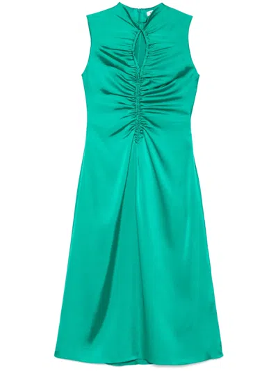 Sandro Titanic Midi Dress In Green