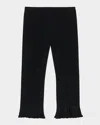 Sandro Ruffle-detailed Trousers In Black