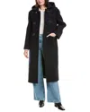 Sandro Toggle Wool-blend Coat In Blue