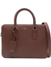 Sandro Reconstituted Leather Briefcase In Brown