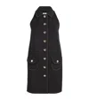 Sandro Topstitched Mini Shirt Dress In Black