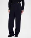 Sandro Tosca Wide Leg Pants In Black