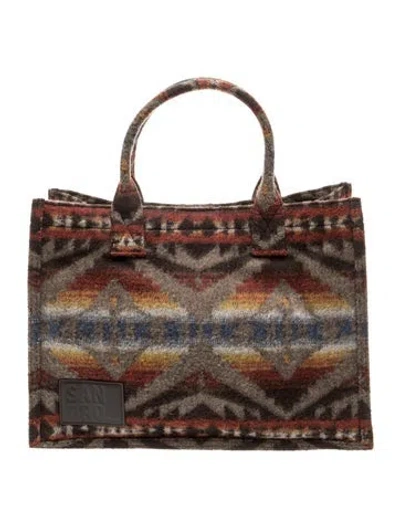 Pre-owned Sandro Tote In Brown