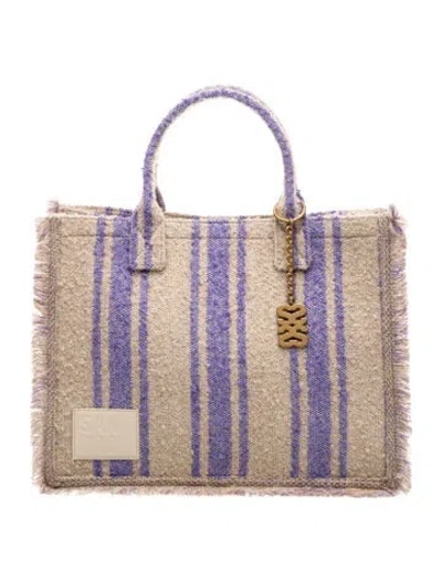 Pre-owned Sandro Tote In Purple