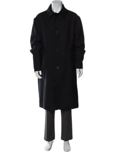 Pre-owned Sandro Trench Coat In Black