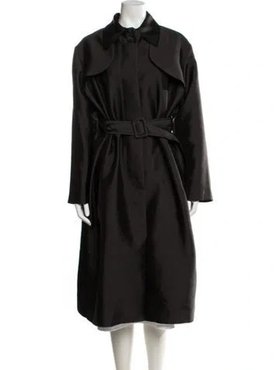 Pre-owned Sandro Trench Coat In Black