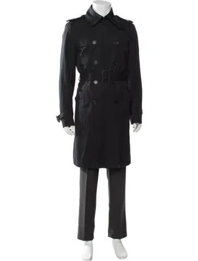 Pre-owned Sandro Trench Coat In Black