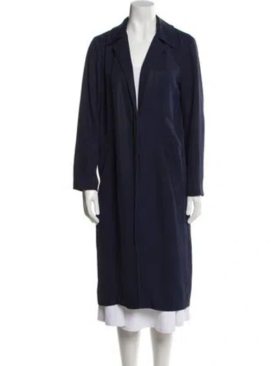 Pre-owned Sandro Trench Coat In Blue