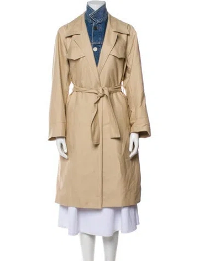 Pre-owned Sandro Trench Coat In Blue