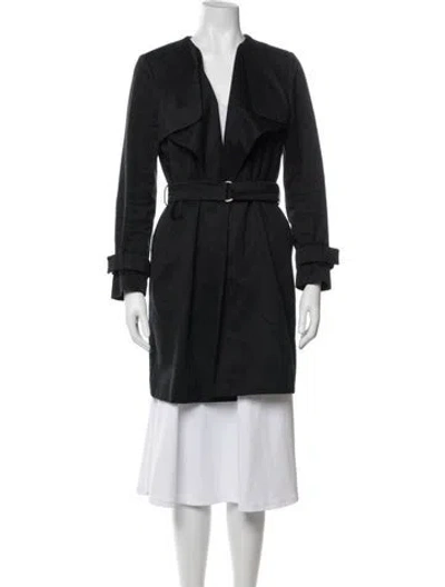 Pre-owned Sandro Trench Coat In Blue