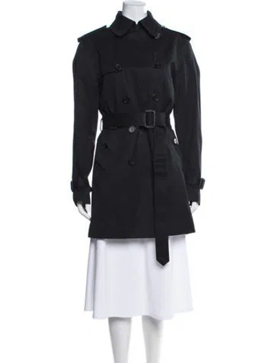 Pre-owned Sandro Trench Coat In Blue