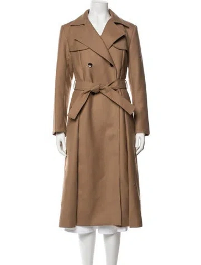 Pre-owned Sandro Trench Coat In Brown/neutrals