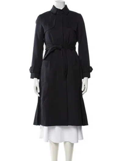 Pre-owned Sandro Trench Coat In Gray