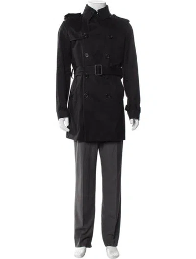 Pre-owned Sandro Trench Coat In Gray