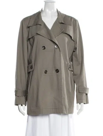 Pre-owned Sandro Trench Coat In Gray