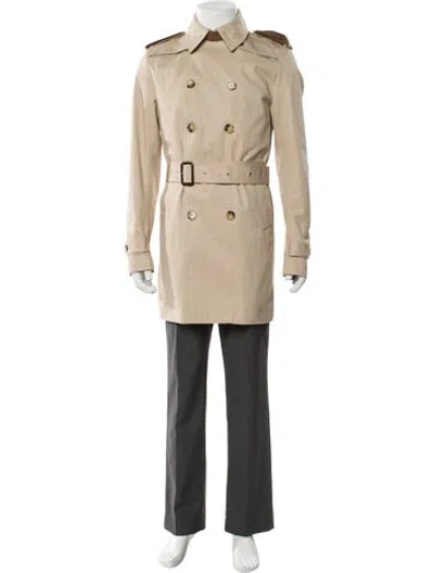 Pre-owned Sandro Trench Coat In Neutral