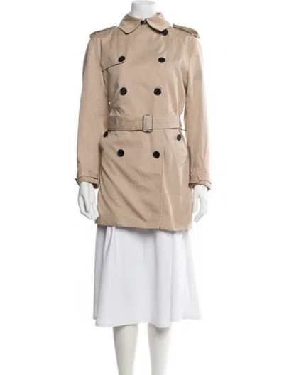 Pre-owned Sandro Trench Coat In Neutral