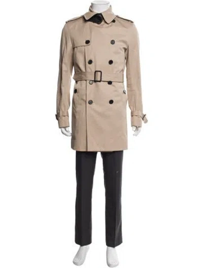 Pre-owned Sandro Trench Coat In Neutral