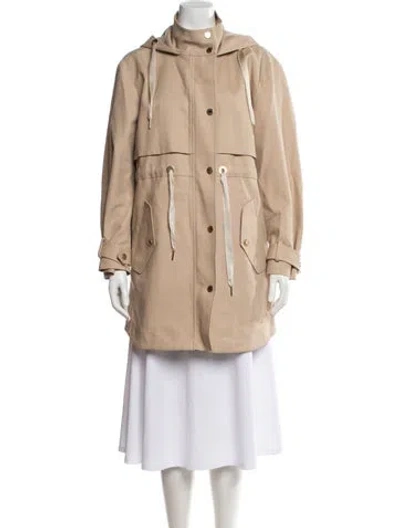 Pre-owned Sandro Trench Coat In Neutral