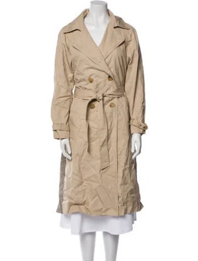 Pre-owned Sandro Trench Coat W/ Tags In Neutral