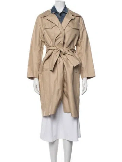 Pre-owned Sandro Trench Coat W/ Tags In Neutrals
