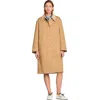 Sandro Diderot Embellished-collar Trench Coat In Camel